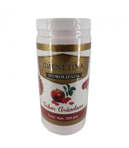 GRENETINA HIDROLIZADA SABOR ARANDANO 550 GRS. MIEL SALUD Y VIDA