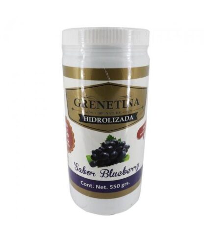 GRENETINA HIDROLIZADA SABOR BLUE BERRY 550 GRS. MIEL SALUD Y VIDA