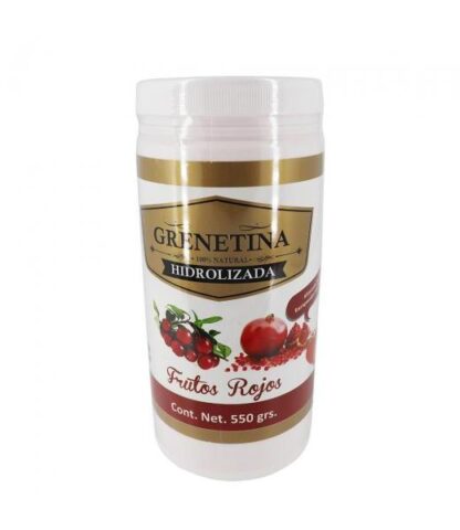 GRENETINA HIDROLIZADA SABOR FRUTOS ROJOS 550 GRS. MIEL SALUD Y VIDA