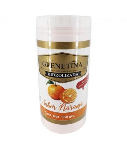GRENETINA HIDROLIZADA SABOR NARANJA 550 GRS. MIEL SALUD Y VIDA