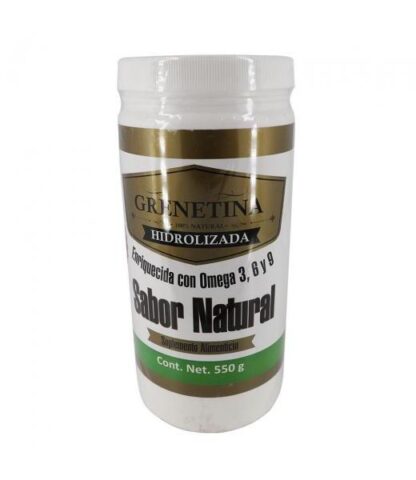 GRENETINA HIDROLIZADA SABOR NATURAL 550 GRS MIEL SALUD Y VIDA