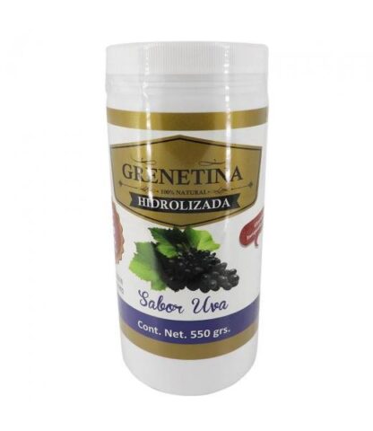 GRENETINA HIDROLIZADA SABOR UVA 550 GRS. MIEL SALUD Y VIDA