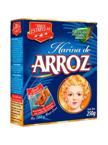 HARINA DE ARROZ TRES ESTRELLAS DE 250 GR