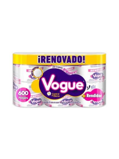 HIGIENICO VOGUE 600 HOJAS 6 PZ