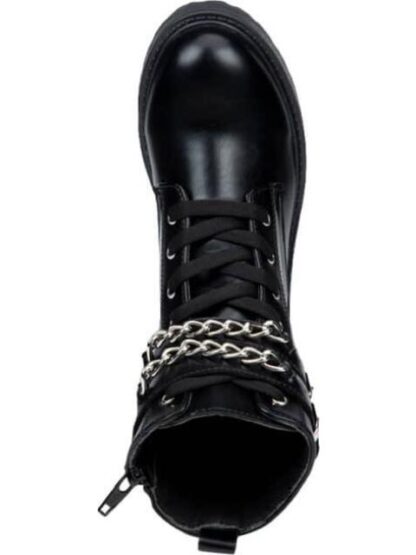 BOTIN MILITAR CON CADENAS NEGRO BAMBINO - Image 5