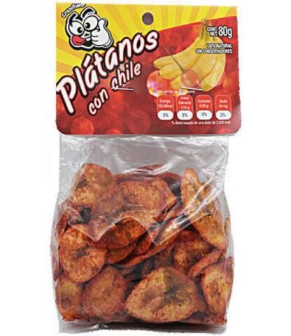 HOJUELAS DE PLATANO ENCHILADO 80 G CRAZY FLAVOR