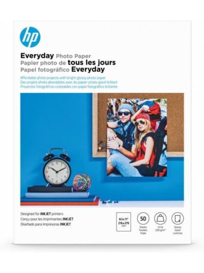 HP PAPEL FOTOGRAFICO SEMI SATINADO 200G-M² TAMANO CARTA 50 HOJAS