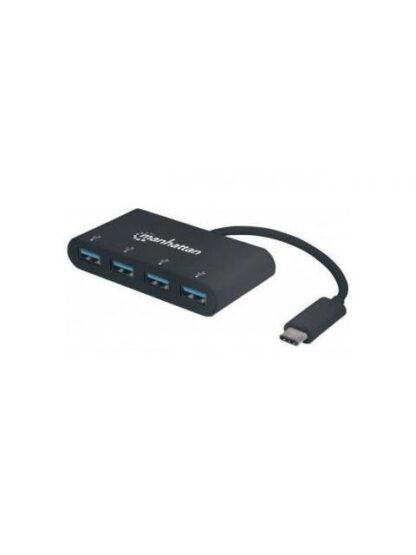 MANHATTAN HUB USB C 3.0 MACHO - 4X USB A 3.0 HEMBRA 5000 MBIT-S NEGRO - Image 2