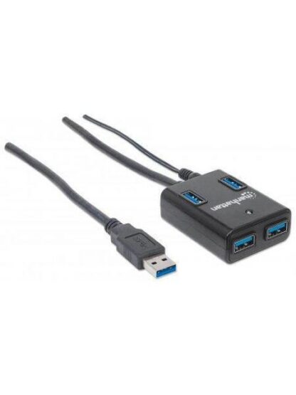 MANHATTAN HUB USB A 3.0 DE SUPERVELOCIDAD 4 PUERTOS 5000 MBIT-S CON FUENTE - Image 2