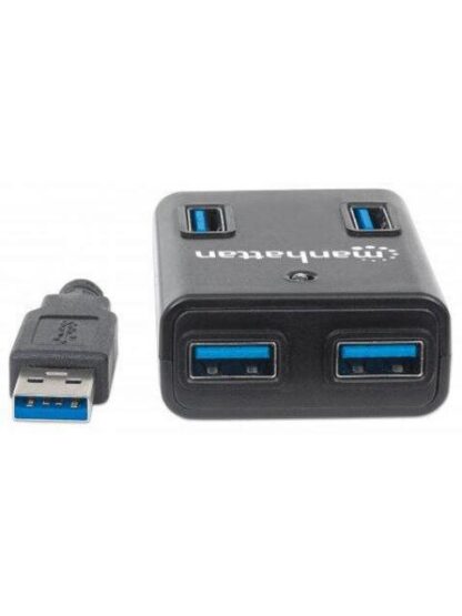 MANHATTAN HUB USB A 3.0 DE SUPERVELOCIDAD 4 PUERTOS 5000 MBIT-S CON FUENTE - Image 3