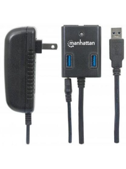 MANHATTAN HUB USB A 3.0 DE SUPERVELOCIDAD 4 PUERTOS 5000 MBIT-S CON FUENTE - Image 4