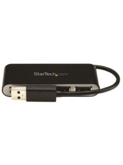 STARTECH  HUB CONCENTRADOR USB A 2.0 DE 4 PUERTOS CON CABLE INTEGRADO 480 MBIT-S NEGRO-PLATA - Image 3