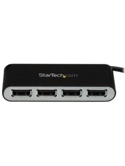 STARTECH  HUB CONCENTRADOR USB A 2.0 DE 4 PUERTOS CON CABLE INTEGRADO 480 MBIT-S NEGRO-PLATA - Image 4
