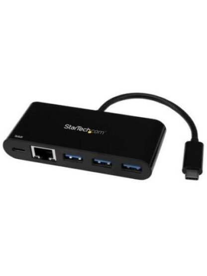 STARTECH  HUB USB C 3.0 MACHO - 3 USB A-1X RJ-45 HEMBRA 5000 MBIT-S NEGRO - Image 2