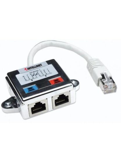 INTELLINET ADAPTADOR RJ-45 MACHO - 2X RJ-45 HEMBRA PLATA - Image 3