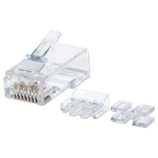 INTELLINET PLUG RJ-45 CAT6A UTP SOLIDO BOTE CON 80 PIEZAS TRANSPARENTES