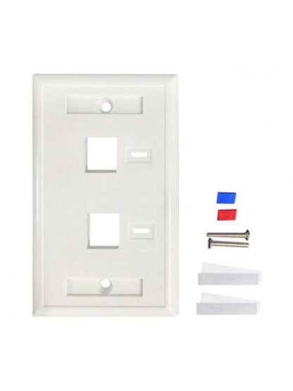 INTELLINET TAPA DE PARED 2 PUERTOS BLANCO