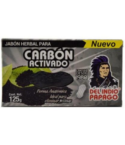 JABON NEUTRO CON CARBON ACTIVADO 120 G DEL INDIO PAPAGO