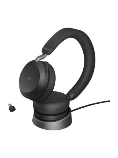 JABRA AUDIFONOS CON MICROFONO EVOLVE2 75 MS BLUETOOTH INALAMBRICO USB-C NEGRO - CON SOPORTE DE CARGA - Image 4