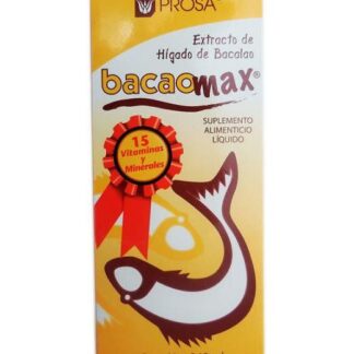 JARABE BACAOMAX CONT. 340ML. EXT. HIGADO DE BACALAO 15 VIT Y MINE PROSA