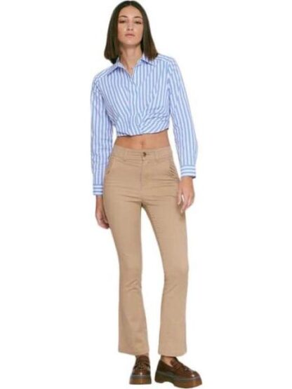 JEANS ACAMPANADO CINTURA ALTA BEIGE ATMOSPHERE DNM
