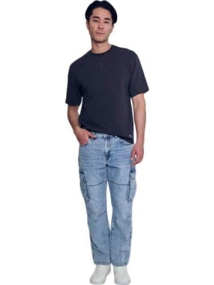 JEANS CARGO BLEACH HARD SODA