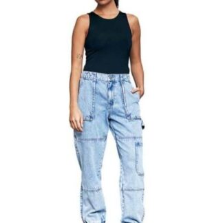 JEANS CARGO CINTURA ALTA GRIS ATMOSPHERE DNM