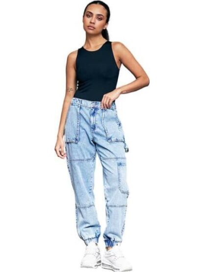 JEANS CARGO CINTURA ALTA GRIS ATMOSPHERE DNM - Image 2