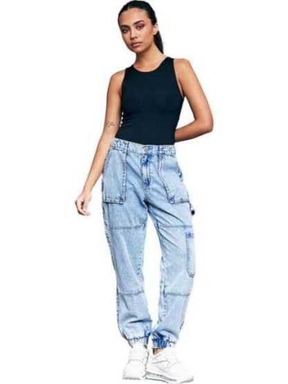 JEANS CARGO CINTURA ALTA GRIS ATMOSPHERE DNM - Image 3