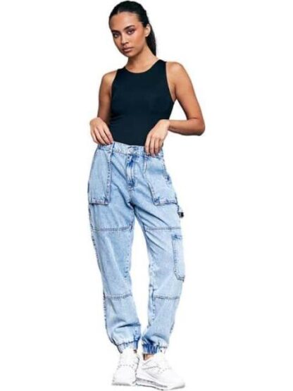 JEANS CARGO CINTURA ALTA GRIS ATMOSPHERE DNM - Image 5