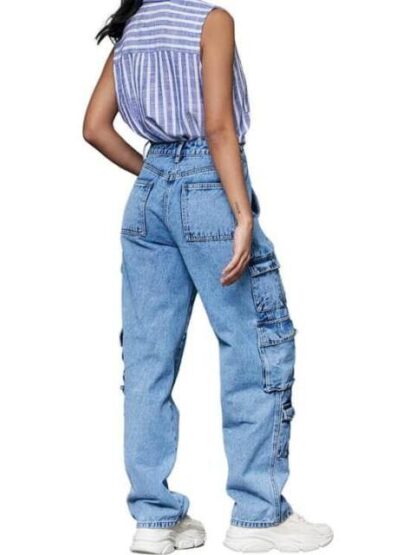 JEANS CARGO CINTURA SUPERALTA GRIS ATMOSPHERE DNM - Image 3