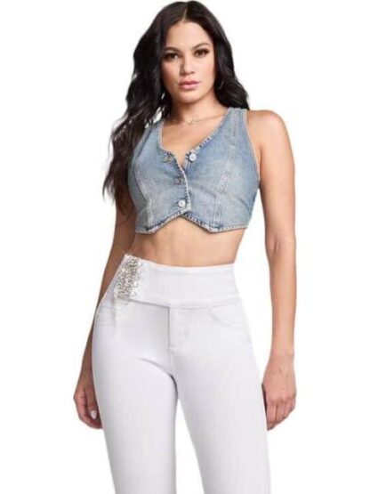 JEANS SUPERSKINNY CINTURA ALTA BLANCO SEVEN JEANS - Image 5