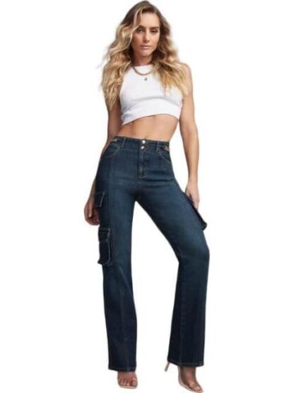 JEANS CINTURA ALTA GRIS SEVEN JEANS