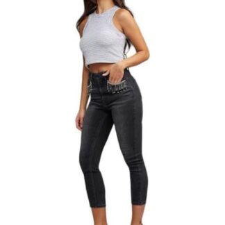 JEANS CINTURA SUPERALTA NEGRO ATMOSPHERE DNM