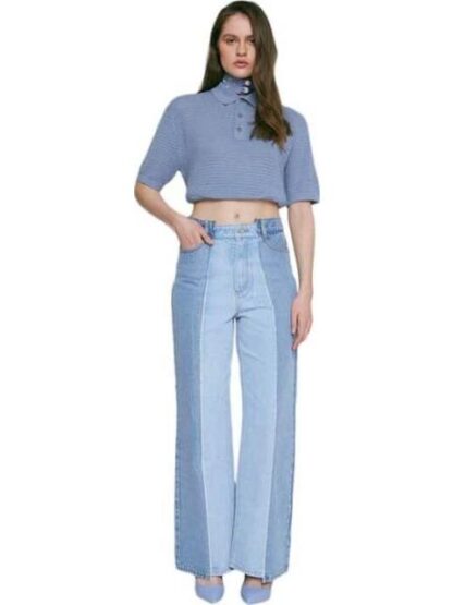 JEANS CORTE RECTO CINTURA ALTA AZUL ATMOSPHERE DNM - Image 3