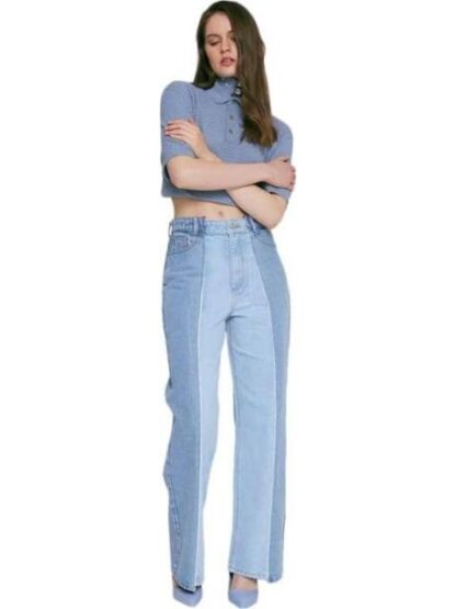 JEANS CORTE RECTO CINTURA ALTA AZUL ATMOSPHERE DNM - Image 6