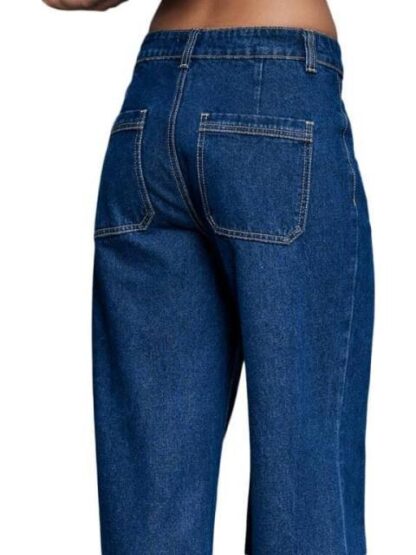 JEANS CORTE RECTO CINTURA ALTA AZUL INDIGO ATMOSPHERE DNM - Image 5