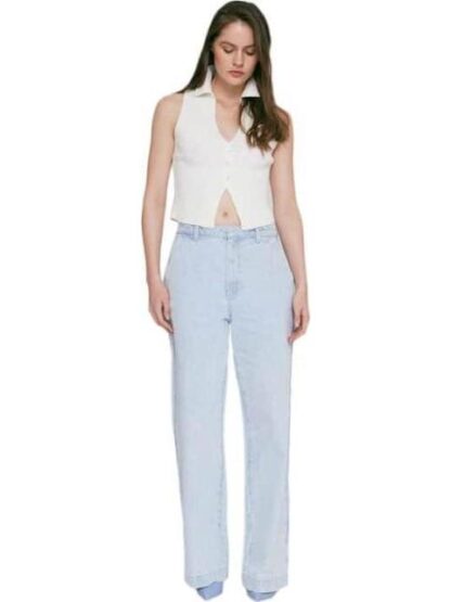 JEANS CORTE WIDE LEG BLEACH ATMOSPHERE DNM