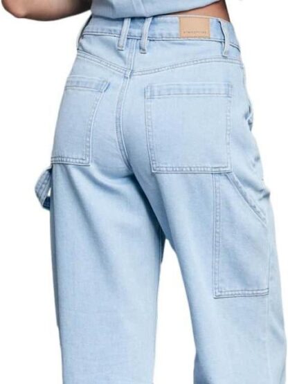 JEANS CORTE WIDE LEG CINTURA ALTA BLEACH ATMOSPHERE DNM - Image 4