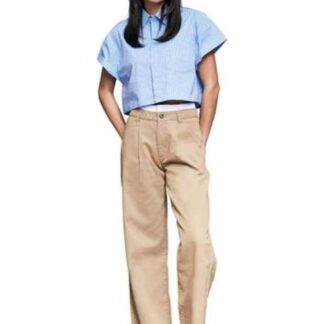 JEANS CORTE WIDE LEG CINTURA ALTA CAMEL ATMOSPHERE DNM
