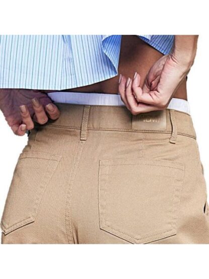 JEANS CORTE WIDE LEG CINTURA ALTA CAMEL ATMOSPHERE DNM - Image 5