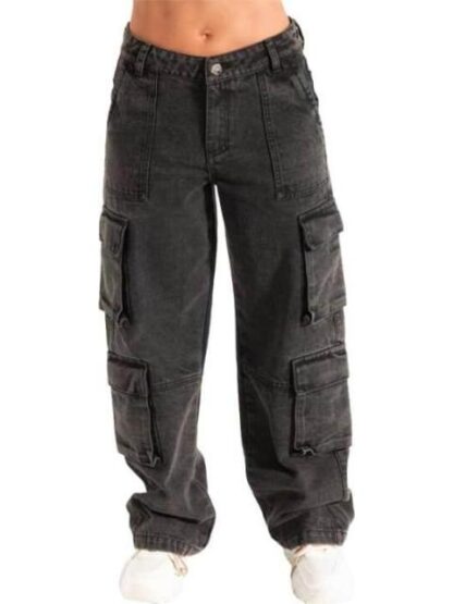 JEANS MOM CINTURA ALTA NEGRO FERGINO - Image 2
