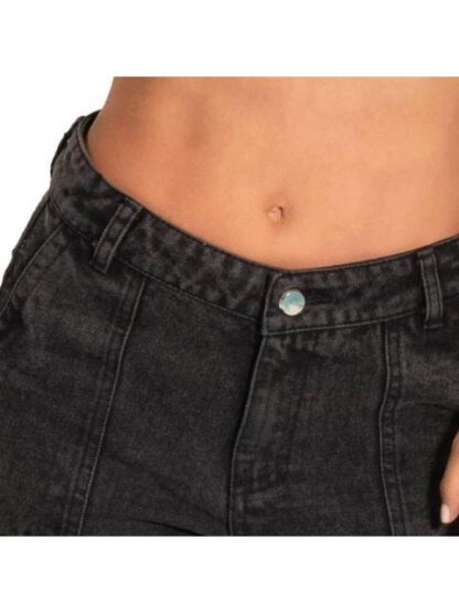 JEANS MOM CINTURA ALTA NEGRO FERGINO - Image 3
