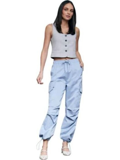 JEANS PARACHUTE CINTURA REGULAR AZUL SANTA LOLA