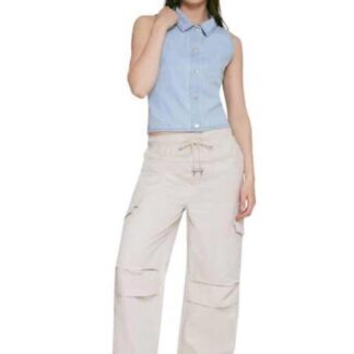 JEANS PARACHUTE CINTURA REGULAR BEIGE SANTA LOLA
