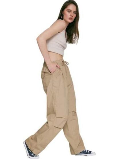 JEANS PARACHUTE CINTURA REGULAR CAMEL SANTA LOLA - Image 3