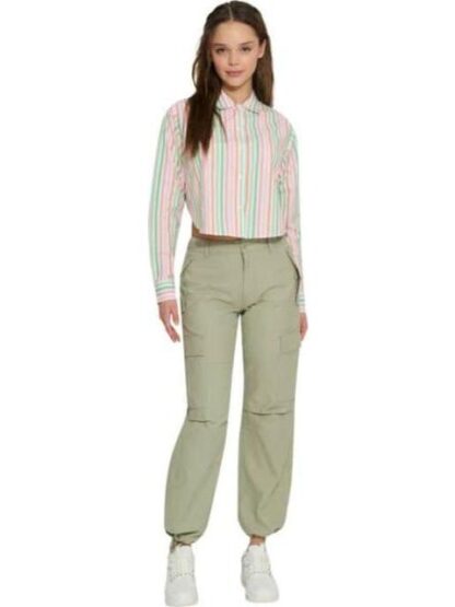 JEANS PARACHUTE CINTURA REGULAR VERDE SANTA LOLA