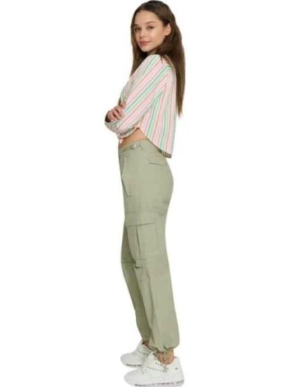 JEANS PARACHUTE CINTURA REGULAR VERDE SANTA LOLA - Image 3