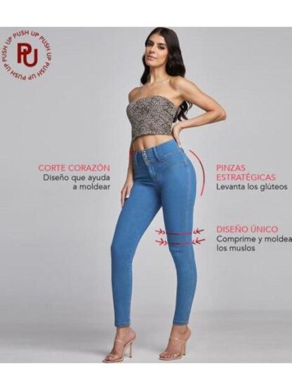 JEANS PUSH UP CINTURA ALTA GRIS SEVEN JEANS - Image 6