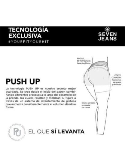 JEANS PUSH UP CINTURA ALTA GRIS SEVEN JEANS - Image 6